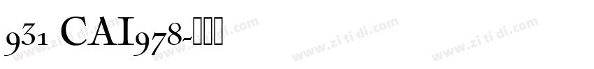 931 CAI978字体转换